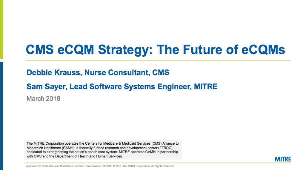 CMS eCQM策略:eCQMs的未来